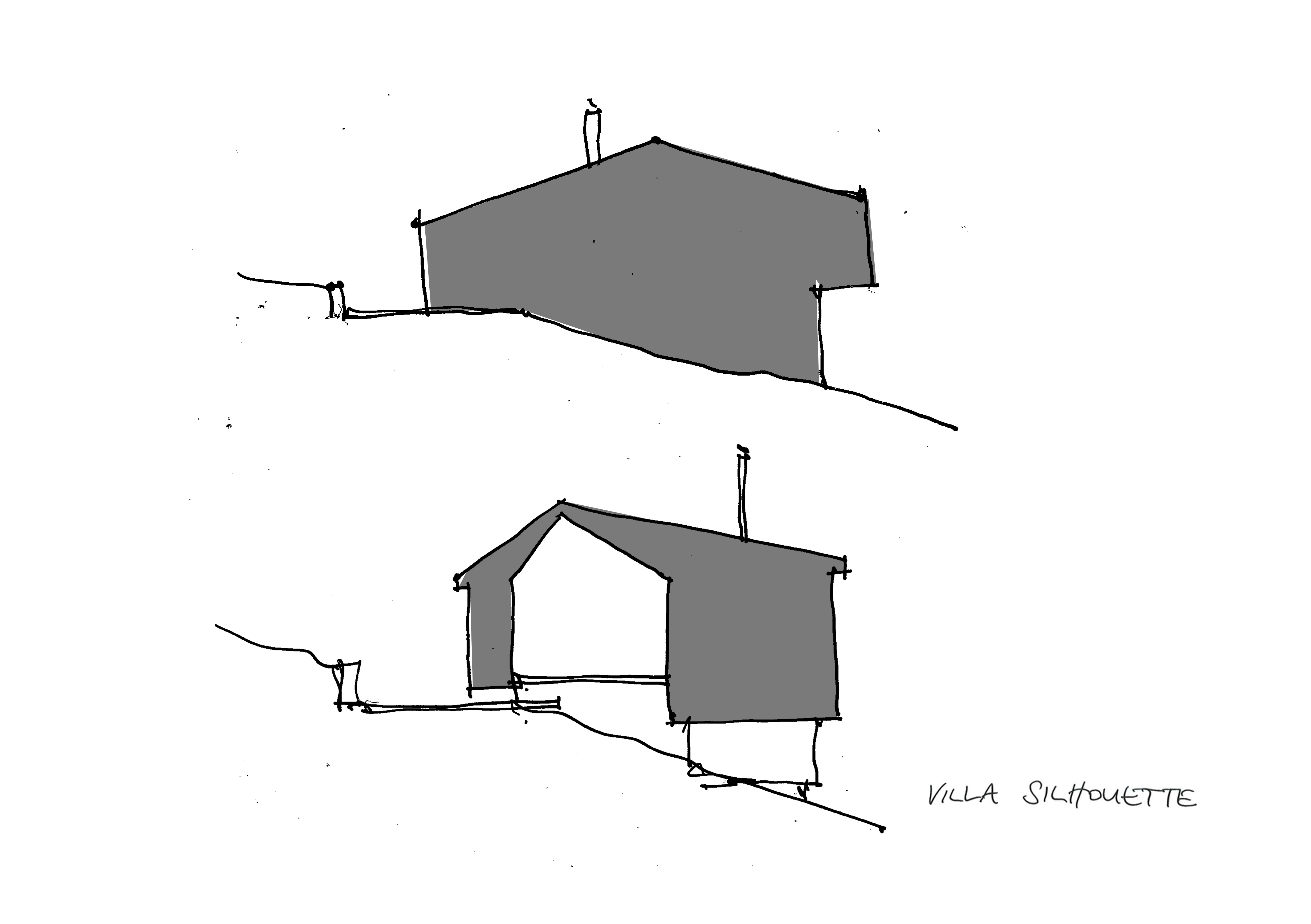 House with Villa Silhouette